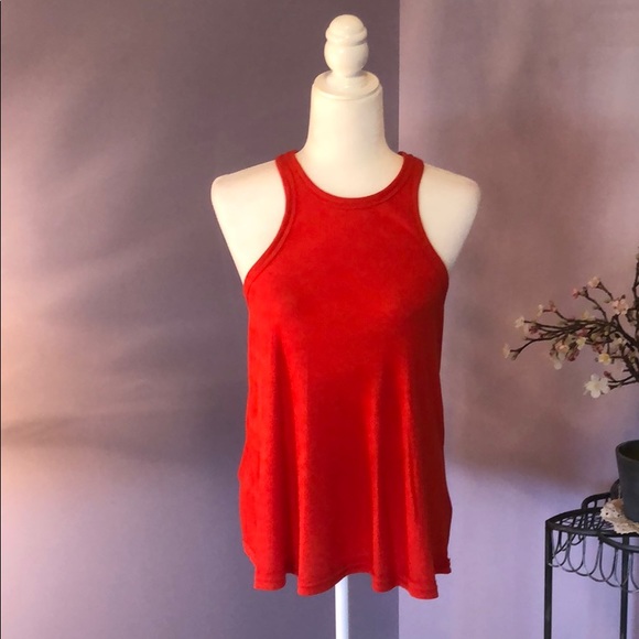 Free people orange flowy tank - Picture 1 of 5